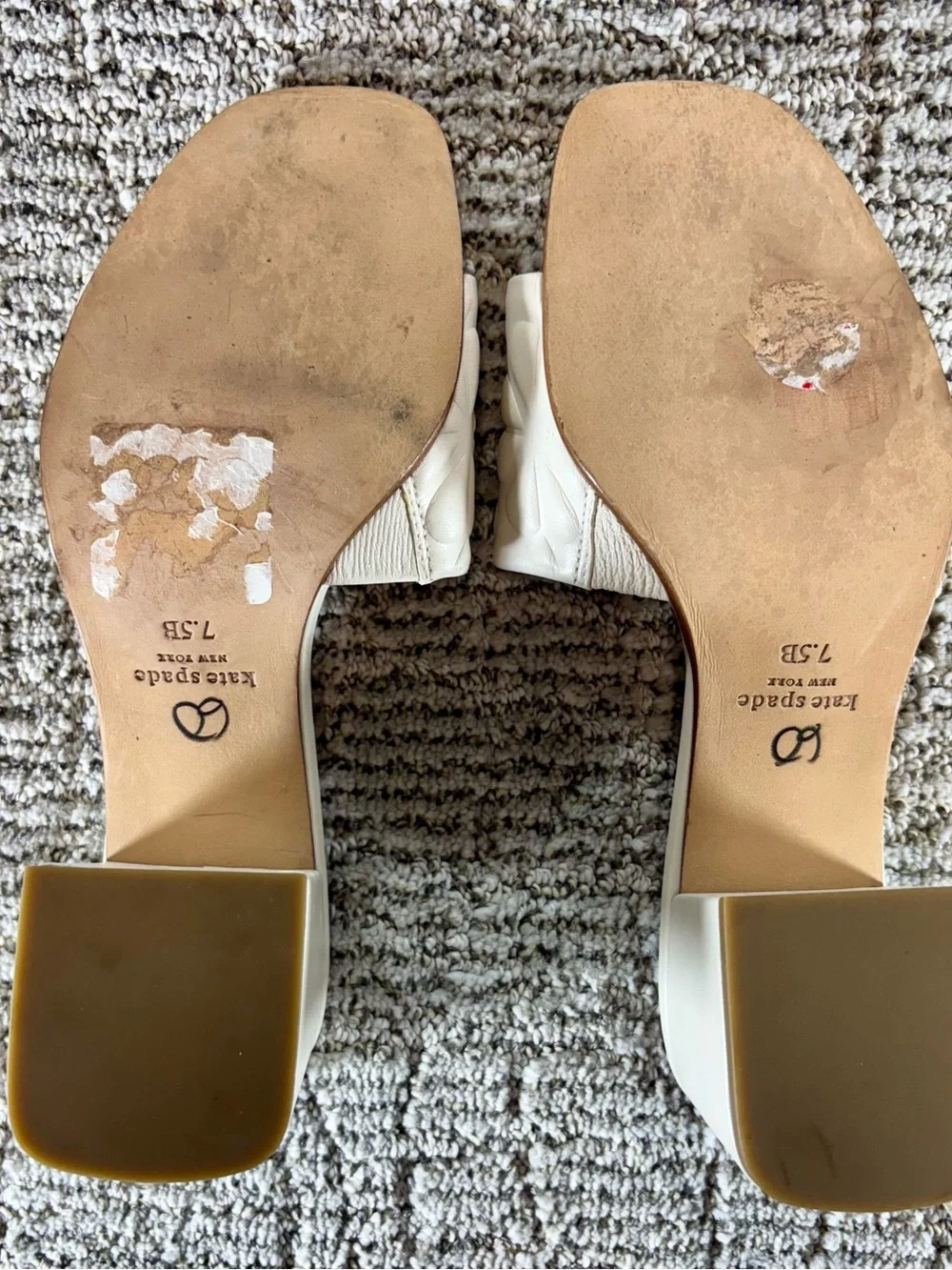 NEW Kate Spade Size 7.5 Parchment Emmie Slide Sandals